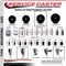 Service Caster 4'' Hard Rubber Wheel Swivel 7/16'' Grip Ring Stem Caster Total Lock Brake SCC-GRTTL20S414-HRS-716138 - alternate 3